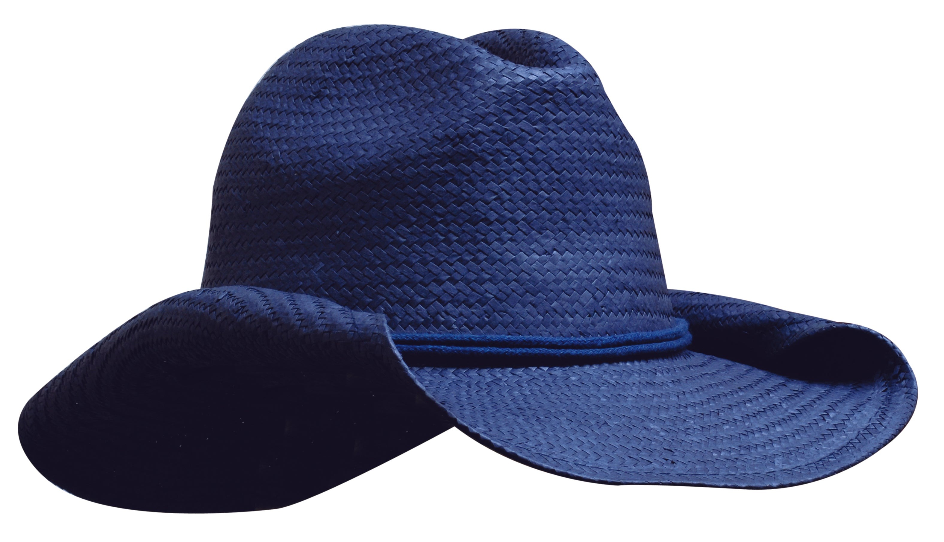 Ladies Cowboy Straw Hat H4283 | Navy